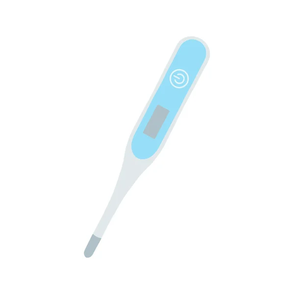 Elektronisches Medizinisches Thermometer Digitales Thermometer Isoliert Mit Weißem Hintergrund Flaches — Stockvektor