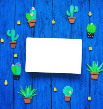 Creative exotic background with with blank book clipart