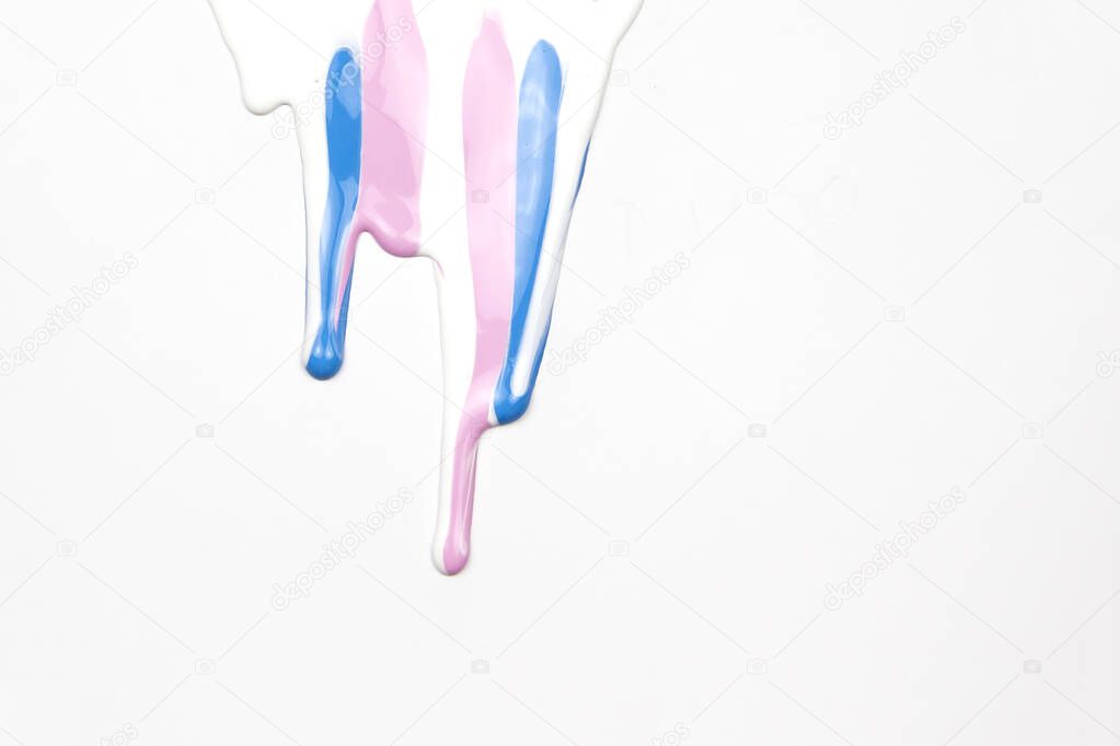The paints colors of transgender flag. Conceptual illustration lesbian, gay, bisexual, and transgender watercolour poster design.