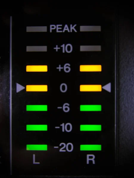 Indicator Lights Audio Mixer — Stock Photo, Image