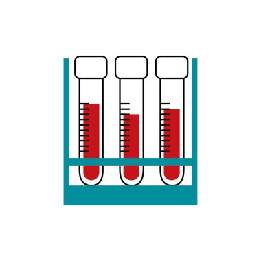 Tıbbi testler, kan testi, DNA testi, test cihazları, test tüpleri ve şişeler. Tıp ve sağlık kavramı, tıbbi tedavi, grafik ve web tasarımı için