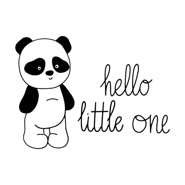 Śmieszne słodkie wektor Panda w stylu kreskówki — Wektor stockowy