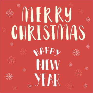 Noel ve yeni yıl tarzında vektör çizim 