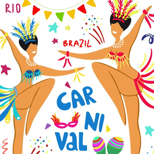 Carnaval Brazilië — Stockvector