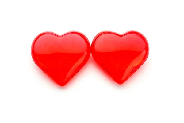 Glass heart on a white background isolate — Stock Photo, Image