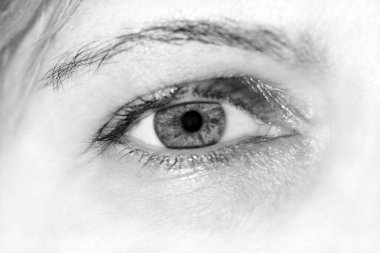 İnsan gözü arka plan olarak makroyu kapat