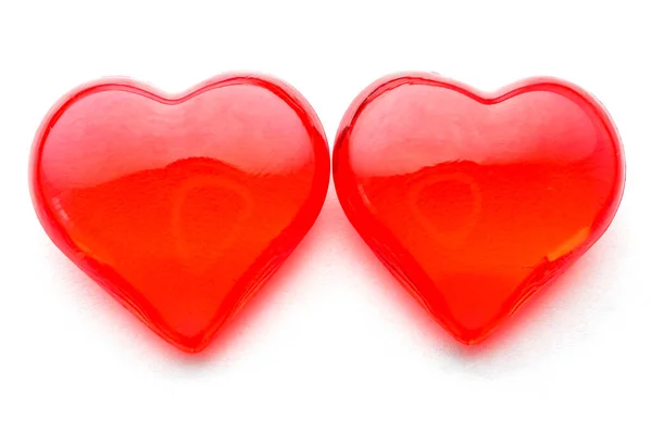 Glass heart on a white background isolate — Stock Photo, Image