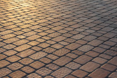 Duvarın duvarları kaldırım taşlarını yakın plan olarak kullanıyor.