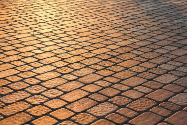 Duvarın duvarları kaldırım taşlarını yakın plan olarak kullanıyor.