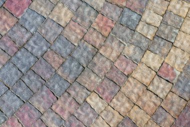 Duvarın duvarları kaldırım taşlarını yakın plan olarak kullanıyor.