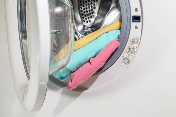 Washing machine close - up as background macro — Stock Photo, Image