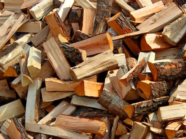 Lot Wood Home Heating — Stock Photo, Image