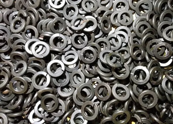 Grover Strip Washers Factory Industry Texture Background — Stock Photo, Image