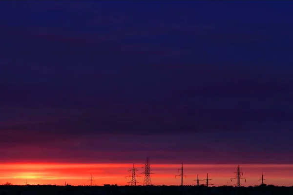 Sena Solnedgången Sön Bakgrund Romantik — Stockfoto