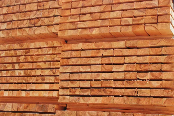 Neat Stacks Lumber Stock Ready Shipment — Stock Photo, Image