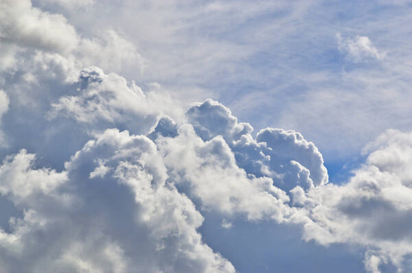 Dramatic sky cloudscape with the stormy clouds background texture.