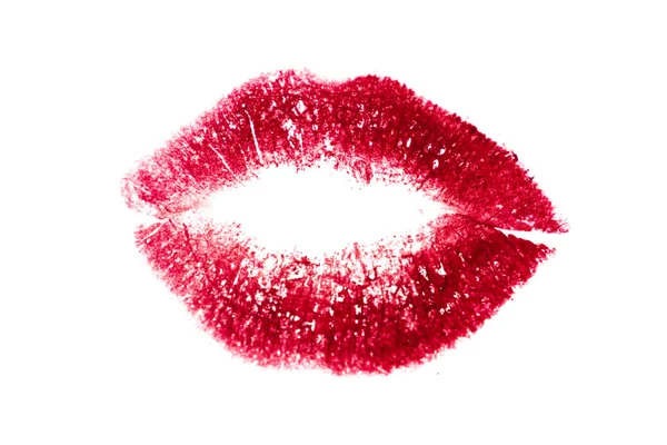 Red kiss isolated on white background — Stock Photo, Image
