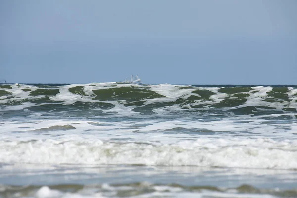 Havsvågor Skum Atlantic Florida Kusten — Stockfoto