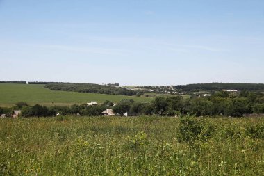 huzurlu Ukraynalı kırlarda güzel görünümü 