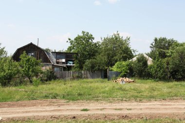 huzurlu Ukraynalı kırlarda güzel görünümü 