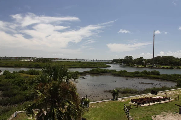 Great Cross Augustine Marks Founding America Oldest City — Stock Photo, Image