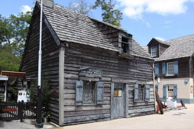 En eski ahşap okul ev ABD, Florida, St Augustine