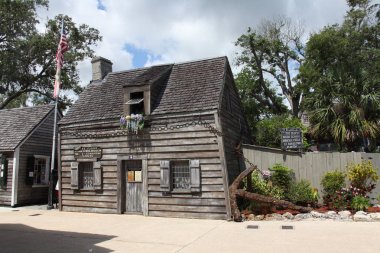 En eski ahşap okul ev ABD, Florida, St Augustine