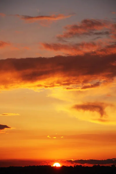 Red Clouds Evening Glow — Stock Photo, Image