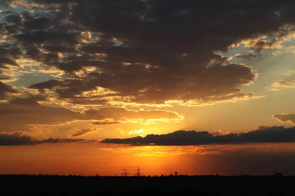 Red Clouds Evening Glow — Stock Photo, Image