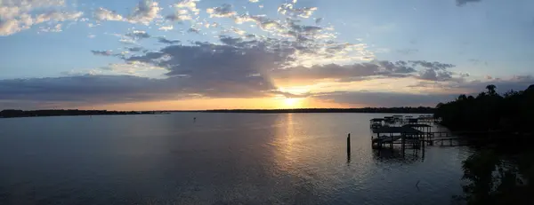 Solnedgång Doctors Sjön Florida — Stockfoto