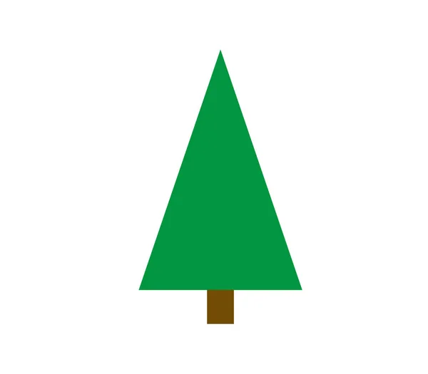 Vector Árbol Navidad Sobre Fondo Blanco — Vector de stock