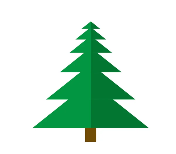 Vector Kerstboom Een Witte Achtergrond — Stockvector