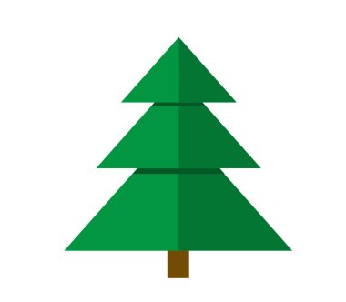 beyaz bir arka plan üzerinde vektör Noel ağacı