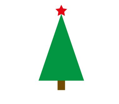 beyaz bir arka plan üzerinde vektör Noel ağacı