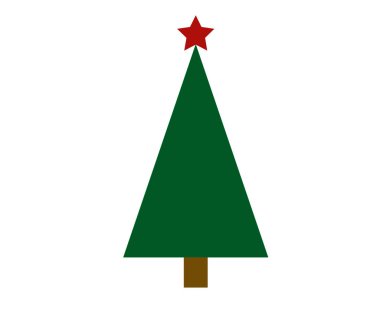 beyaz bir arka plan üzerinde vektör Noel ağacı