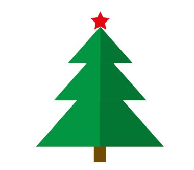 beyaz bir arka plan üzerinde vektör Noel ağacı