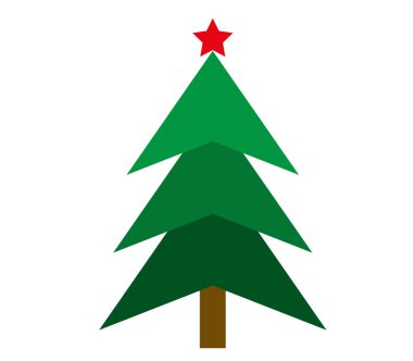 beyaz bir arka plan üzerinde vektör Noel ağacı