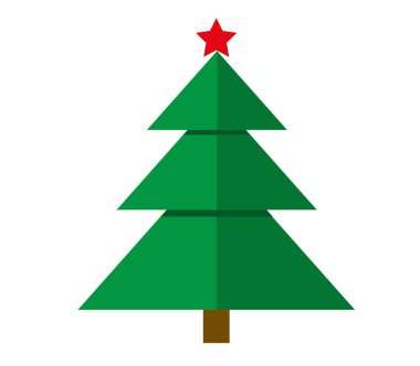 beyaz bir arka plan üzerinde vektör Noel ağacı