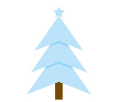 beyaz bir arka plan üzerinde vektör Noel ağacı