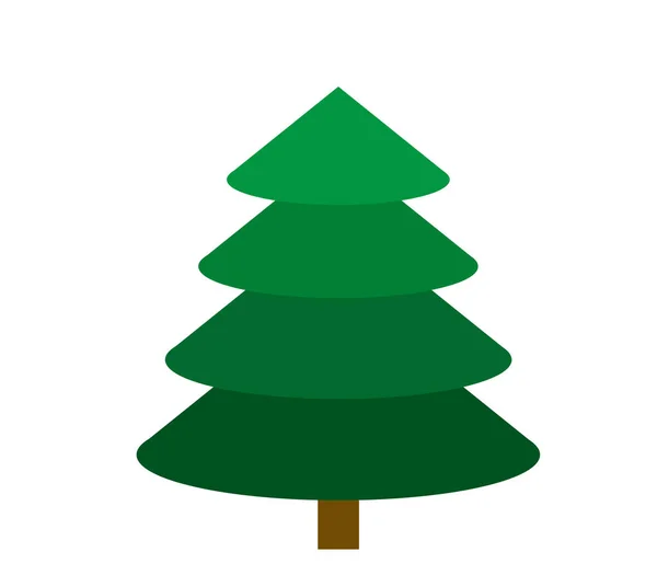Vektor Weihnachtsbaum Auf Weißem Hintergrund — Stockvektor
