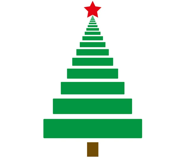 向量圣诞树在白色背景 — 图库矢量图片