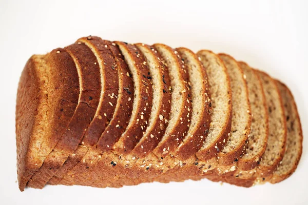 Una Pagnotta Pane Affettato — Foto Stock