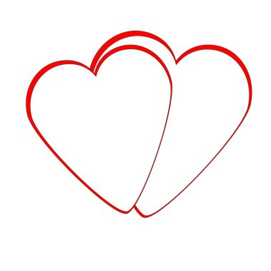 Aşk vektör yaratıcı kalp sembolü