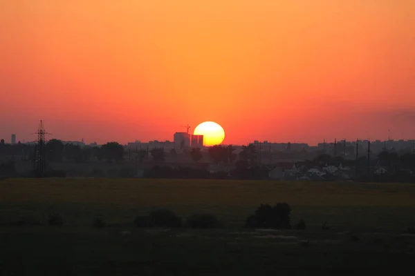 Puesta Sol Verano — Foto de Stock