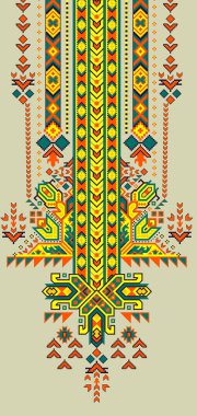  Tekstil için geometrik etnik motif