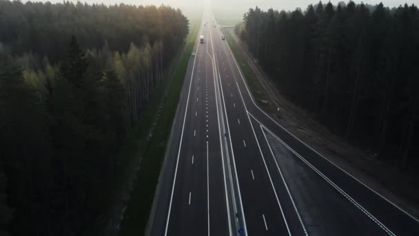 Logistiek bedrijf levert de goederen. Verzending verzendkosten. — Stockvideo