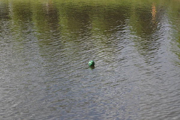 ボールが水に落ちた — ストック写真
