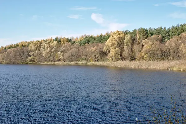 Oude Vijver Het Platteland Herfst — Stockfoto