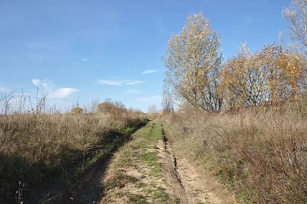 Küçük Bir Rus Kasabasının Sonbahar Çevresi — Stok fotoğraf