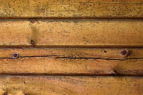 Frammento Una Parete Una Casa Fatta Travi Legno — Foto Stock